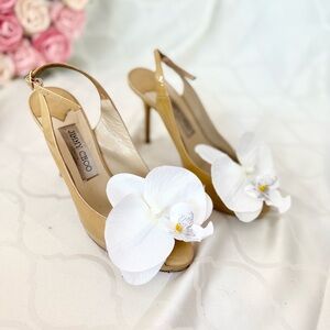 Jimmy Choo sandals shoes butterfly orchid size 6.5-7 US 37 Y2K Carrie Bradshaw